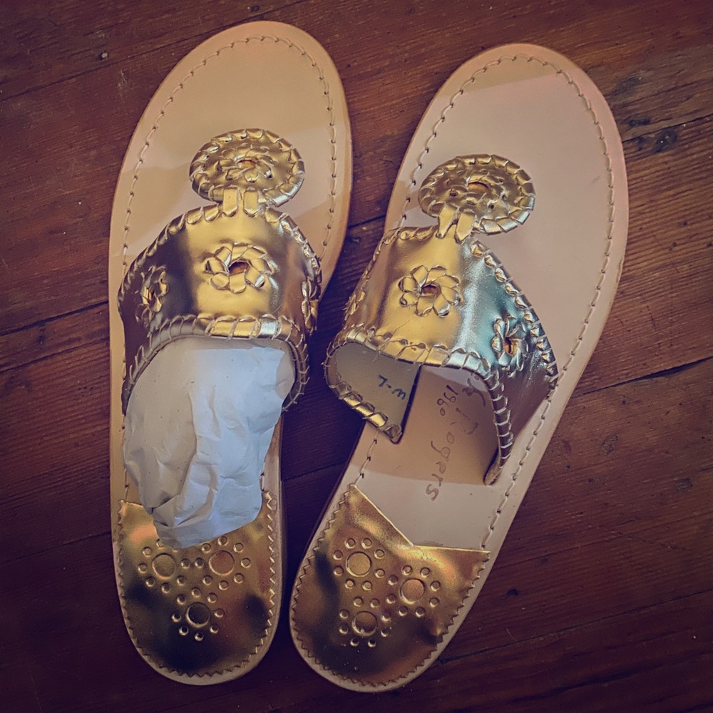 Jack Roger Gold Hampton Flat Sandal